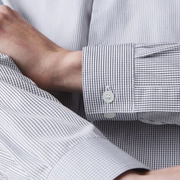 NWT IN PACKAGE Mens button down dress shirt size 38 or 15 - Picture 2 of 5